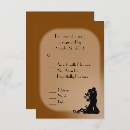 Bruin bruinbruin bruinbruin bruinbruin bruin bruin RSVP kaartje (Voorkant / Achterkant)