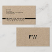 Bruin-bruinkoolstof Visitekaartje (Voorkant / Achterkant)