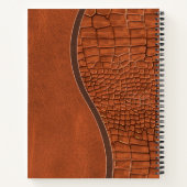 Bruin bruinvet lederen legator notitieboek (Achterkant)