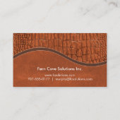Bruin bruinvet lederen legator visitekaartje (Achterkant)