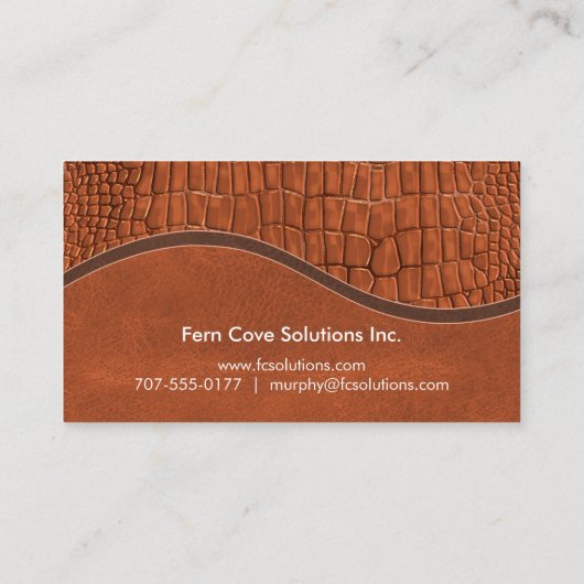 Bruin bruinvet lederen legator visitekaartje (Achterkant)