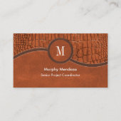 Bruin bruinvet lederen legator visitekaartje (Voorkant)