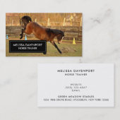 Bruin Bucking Paard Fotografie Speels en Wild Visitekaartje (Voorkant / Achterkant)