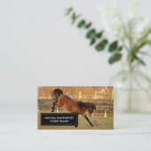 Bruin Bucking Paard Fotografie Speels en Wild Visitekaartje (Staand voorkant)