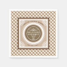 Bruin Buffalo Gingham. Servetten