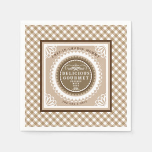 Bruin Buffalo Gingham. Servetten