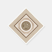 Bruin Buffalo Gingham. Servetten (Hoek)