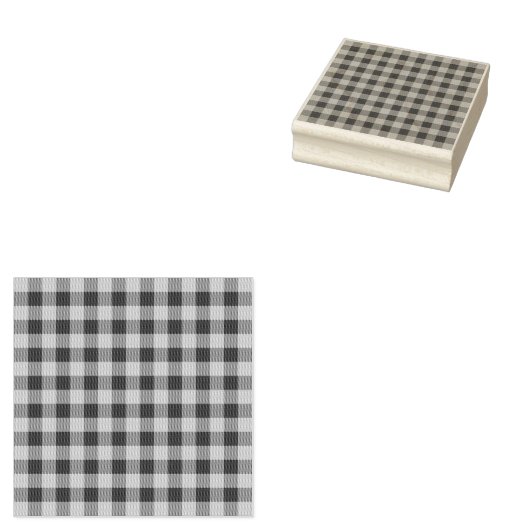 Bruin Buffalo Square Pset Pattern Rubberstempel (Gestempeld)