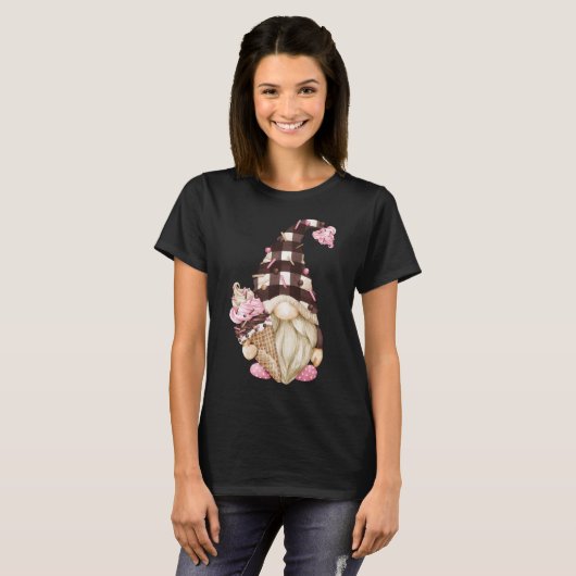 Bruin Buffel Blauwe Gnoom voor Aardbeienijs T-shirt (Voorkant volledig)