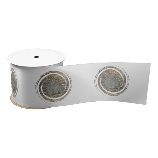 Bruin Bunny Cute Desert Wild Animal Rabbit Satijnen Lint (Spoel)