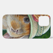 Bruin Bunny Rabbit in Spring Bonnet Waterverf Art Case-Mate iPhone Case (Achterkant (horizontaal))