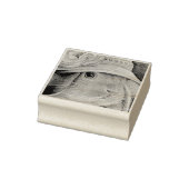 Bruin Bunny Rabbit in Spring Bonnet Waterverf Art Rubberstempel (Stempel)