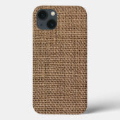 Bruin Burlap Faux Textured Case-Mate iPhone Case (Achterkant)
