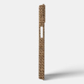Bruin Burlap Faux Textured Case-Mate iPhone Case (Achterkant / Rechts)