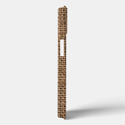 Bruin Burlap Faux Textured Case-Mate iPhone Case (Achterkant / Rechts)