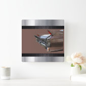 Bruin Cadillac Black, zilver Vierkante Klok (Huis)