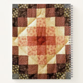 Bruin Calico Patchwork Quilt Notitieboek (Achterkant)