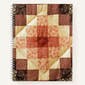 Bruin Calico Patchwork Quilt Notitieboek (Voorkant)