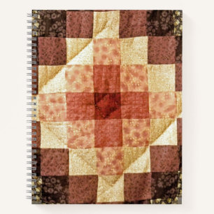 Bruin Calico Patchwork Quilt Notitieboek