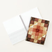 Bruin Calico Patchwork Quilt Notitieboek (Binnen)