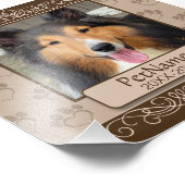 Bruin Calligrafen zwemt op maat Foto Afdruk (Hoek)