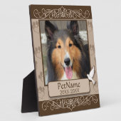 Bruin Calligrafen zwemt op maat Fotoplaat (Zijkant)