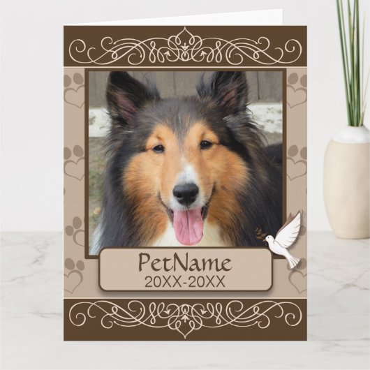 Bruin Calligrafen zwemt op maat Kaart (Voorkant)