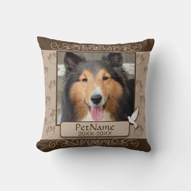 Bruin Calligrafen zwemt op maat Kussen (Voorkant)