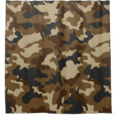 Bruin Camo douchegordijn (Voorkant)