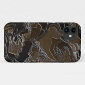 Bruin Camo-effect ontwerp Case-Mate iPhone Case (Achterkant (horizontaal))