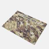 Bruin Camo met aangepaste belettering Deurmat (Schuin)