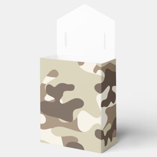 Bruin Camo-ontwerp Bedankdoosjes (Geopend)