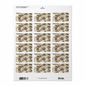 Bruin Camo-ontwerp Etiket (Full Sheet)