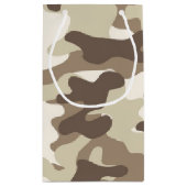 Bruin Camo-ontwerp Klein Cadeauzakje (Achterkant)