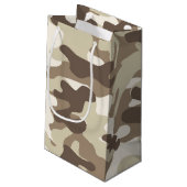 Bruin Camo-ontwerp Klein Cadeauzakje (Achterkant Gekanteld)