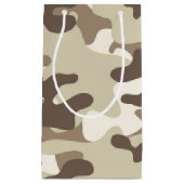 Bruin Camo-ontwerp Klein Cadeauzakje (Voorkant)