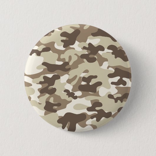 Bruin Camo-ontwerp Ronde Button 5,7 Cm (Voorkant)