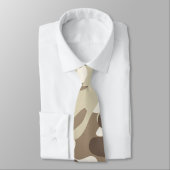 Bruin Camo-ontwerp Stropdas (Gebonden)