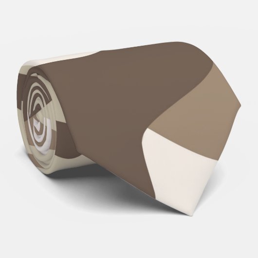 Bruin Camo-ontwerp Stropdas (Opgerold)