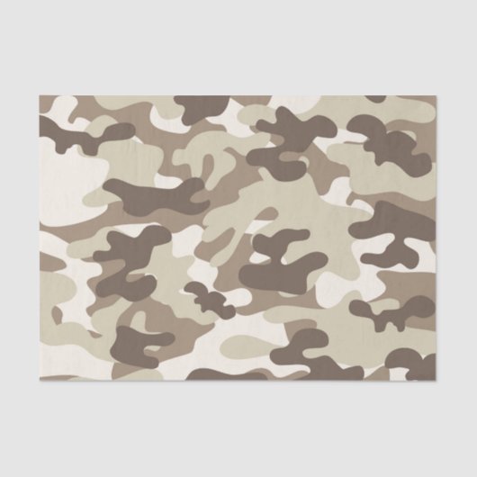 Bruin Camo-ontwerp Tissuepapier (Voorkant)