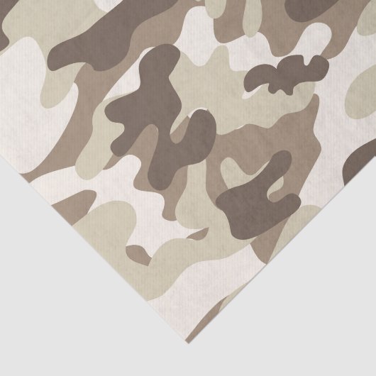 Bruin Camo-ontwerp Tissuepapier (Detail)