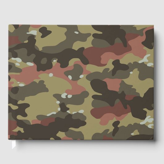 Bruin Camo Texture Gastenboek (Voorkant)
