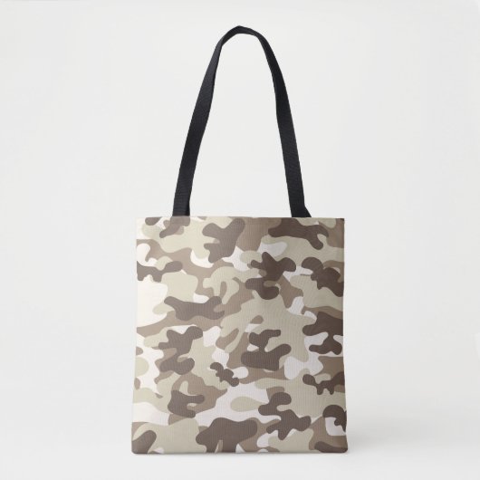 Bruin Camouflage-Canvas tas (Voorkant)