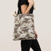 Bruin Camouflage-Canvas tas (Dichtbij)