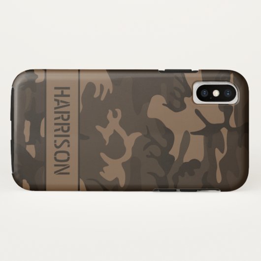 Bruin Camouflage Case-Mate iPhone Case (Achterkant (horizontaal))
