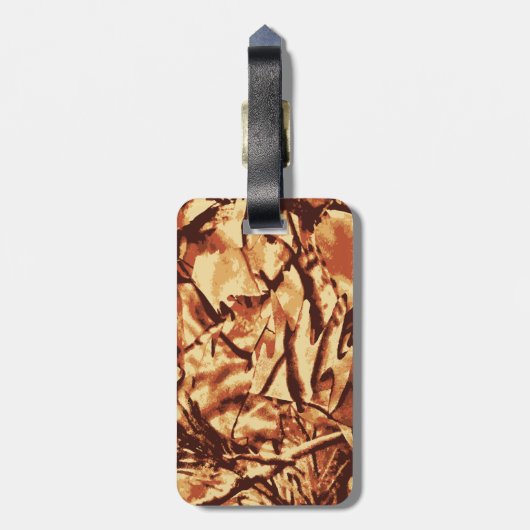 Bruin Camouflage Gifts for Hunters Bagagelabel (Achterkant verticaal)