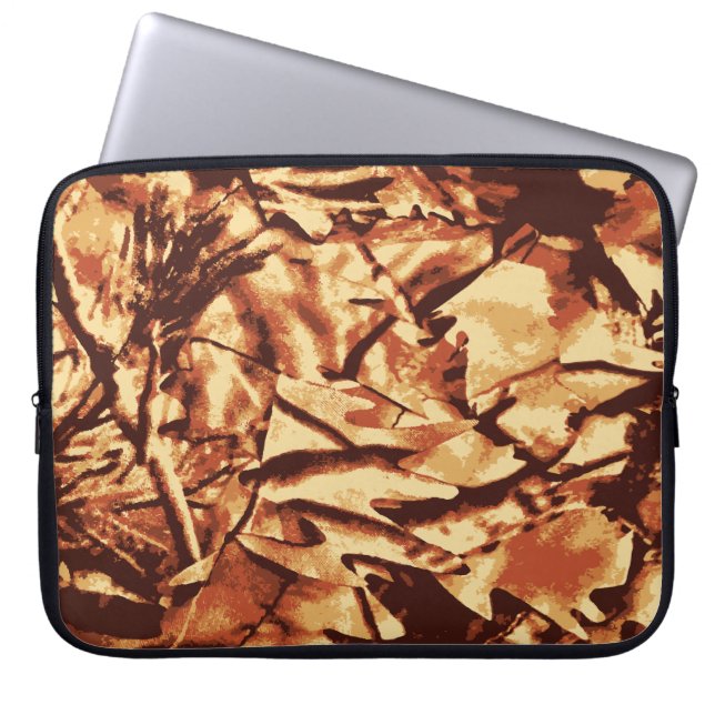 Bruin Camouflage Gifts for Hunters Laptop Sleeve (Voorkant)
