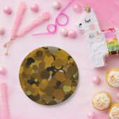 Bruin Camouflage Papieren Bordje (Feest)