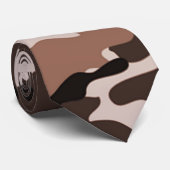 Bruin Camouflage Pattern-Stropdas Stropdas (Opgerold)