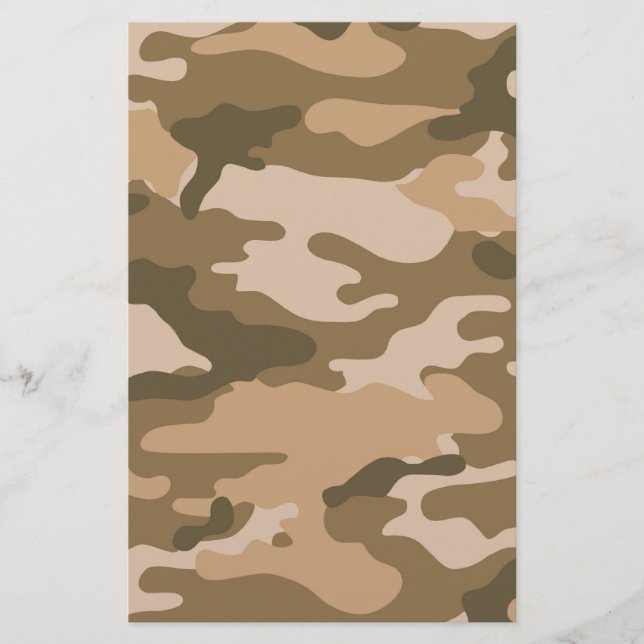 Bruin Camouflage Scrapbook-papier (Voorkant)